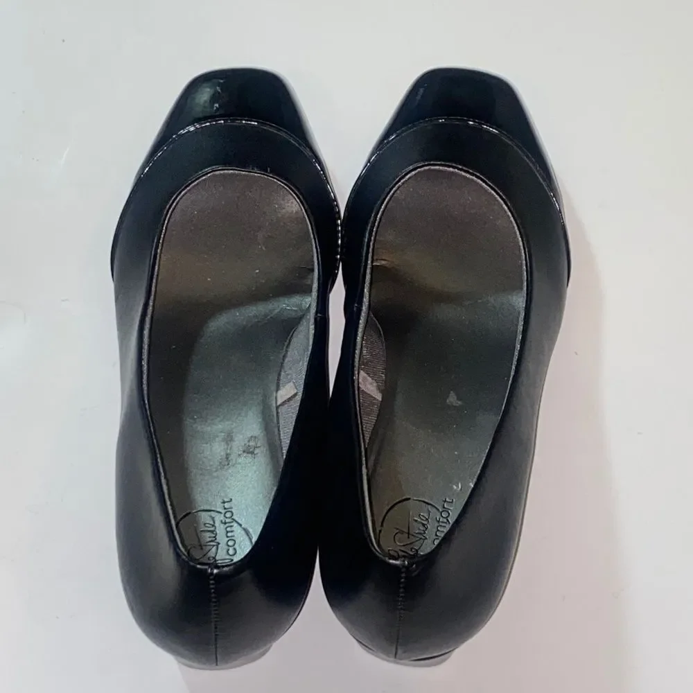 Life Stride Simply Comfort Elegant Black Wedge Shoes Size US 10W